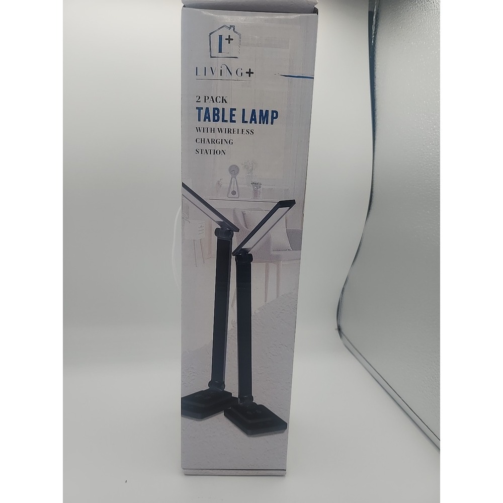 Living Plus 2PCS Table Lamp With Wireless Charging Station